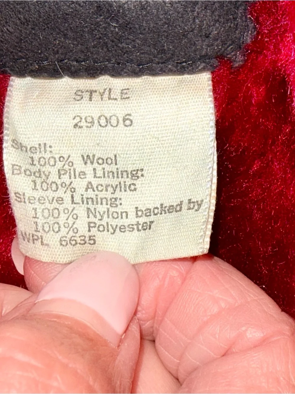 Vintage Woolrich Red Black Cream Plaid Men's Classic Coat
